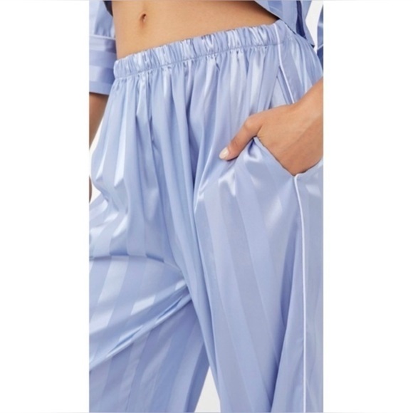 NWT Free People Pajama Party Sleep Set Hazy Blue Size L - Picture 5 of 10